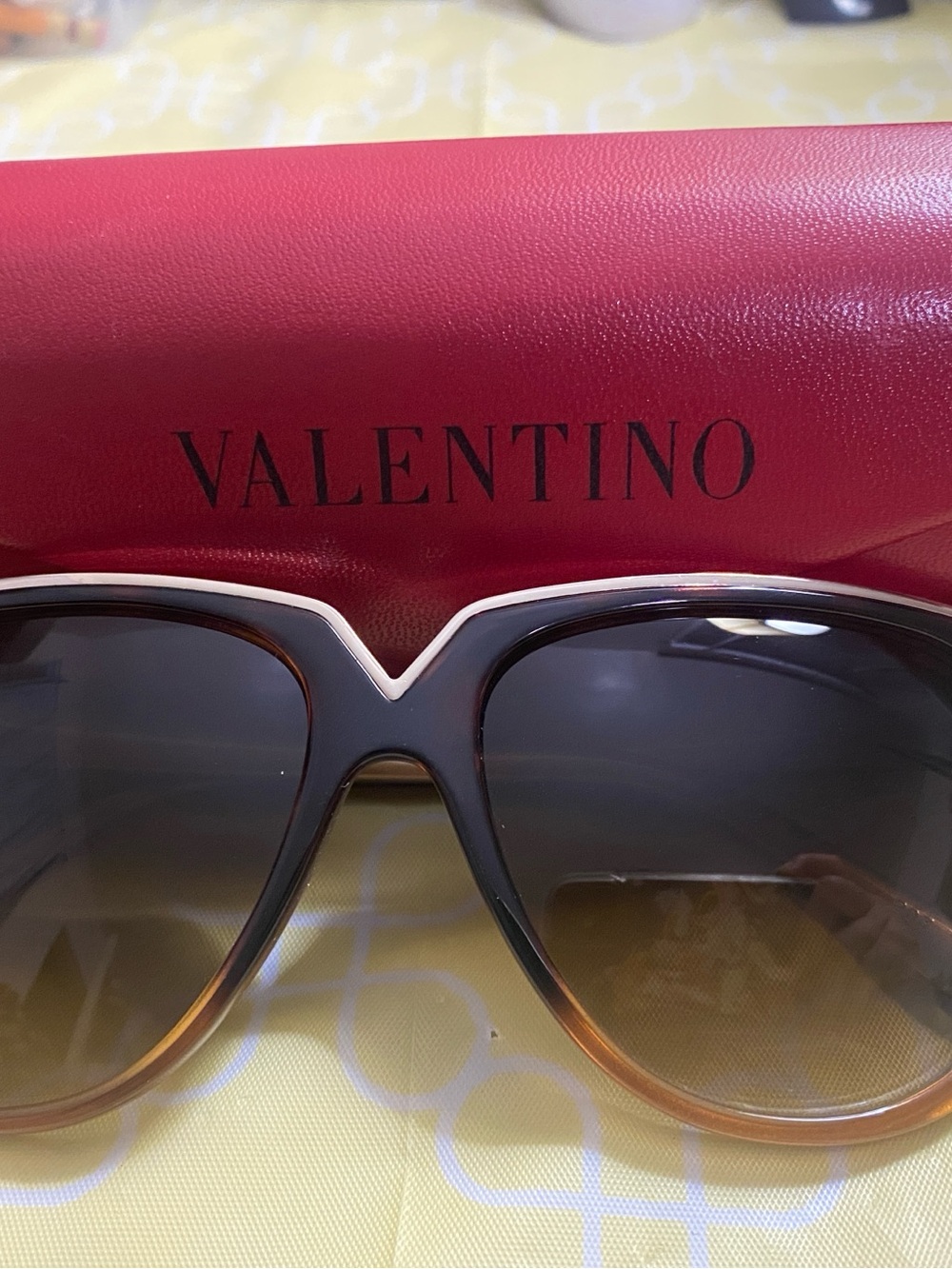 Valentino Two-Tone Brown Gradient Sunglasses